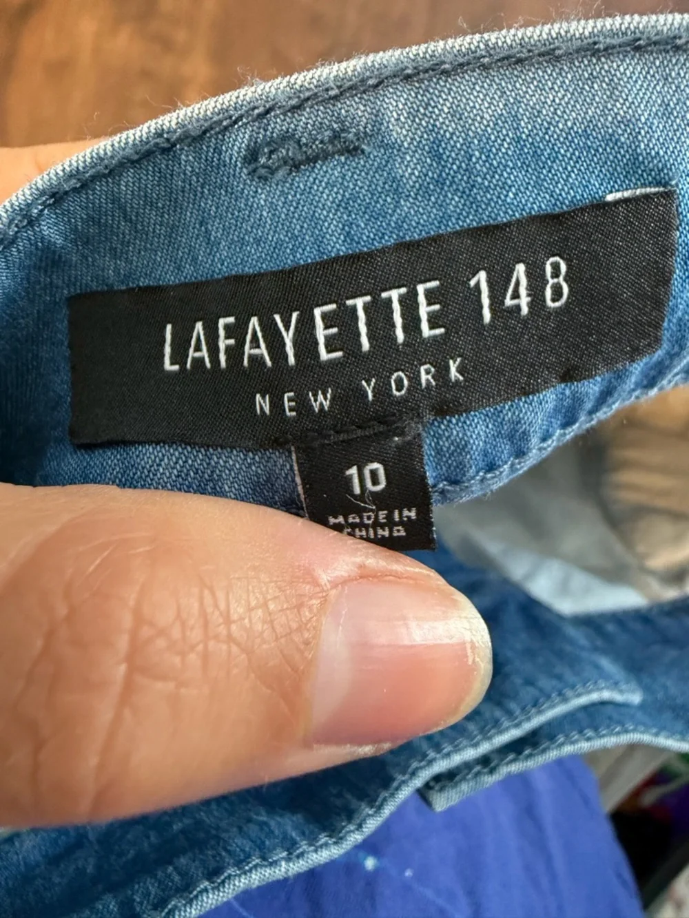 Lafayette 148 Light Blue Straight-Leg Jeans - Picture 8 of 8